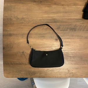 Princess Polly Peta & Jain Piper Bag Black Nylon Gold Hardware